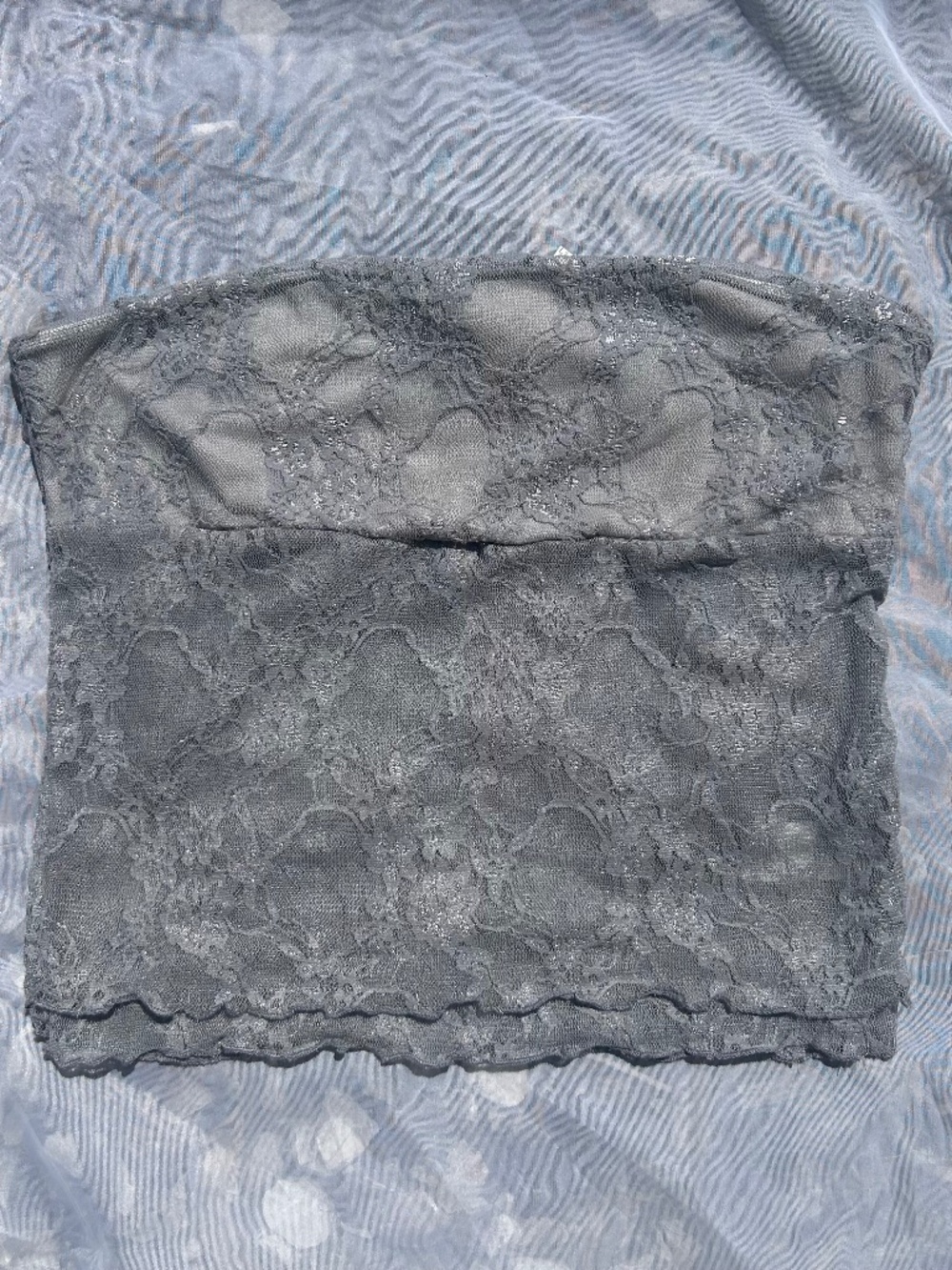 Grey mesh tube top!!